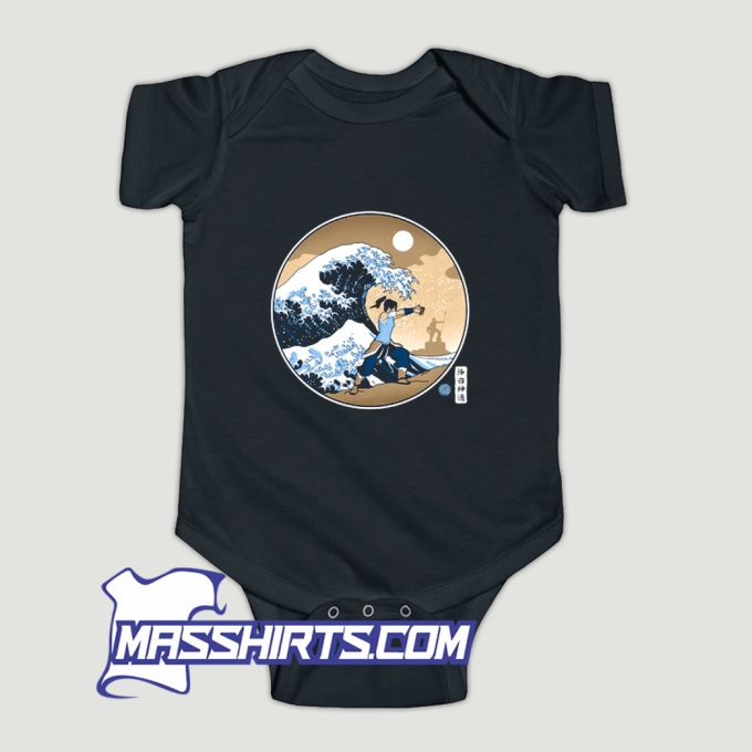 Avatar Waterbender Great Wave Baby Onesie