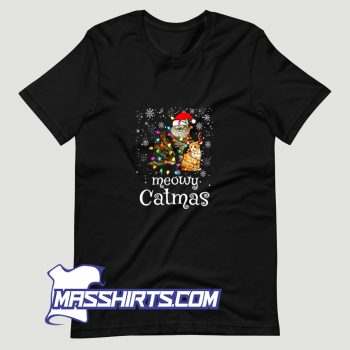 Best Meowy Catmas T Shirt Design
