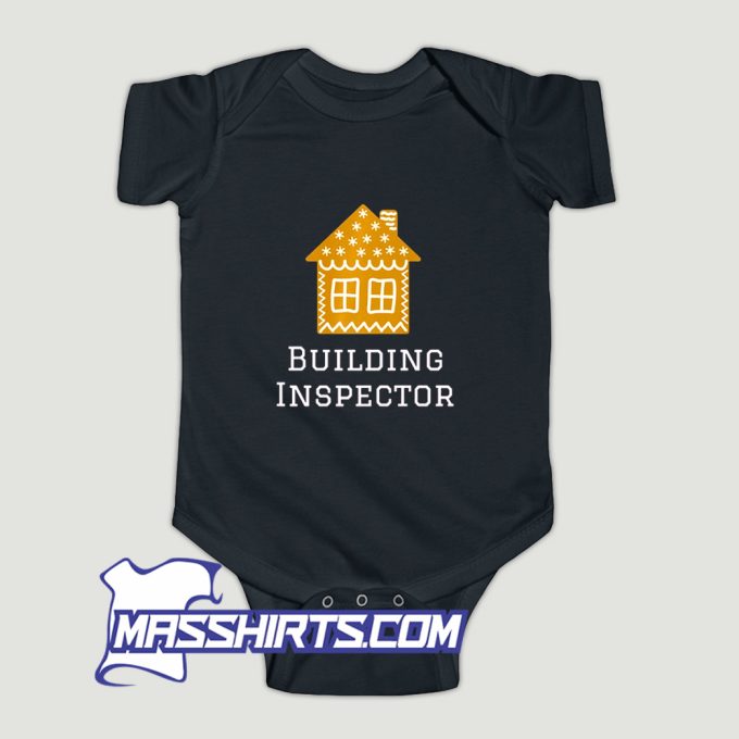 Building Inspector Fun Gingerbread House Baby Onesie