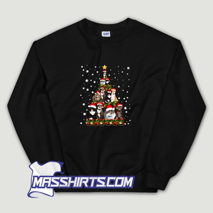 Cats Christmas Tree Decor Sweatshirt