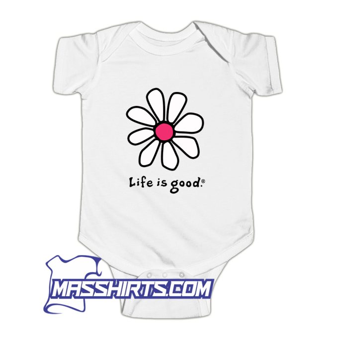 Cheap Flower Life Is Good Baby Onesie