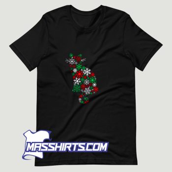 Christmas Cat Snowflakes T Shirt Design