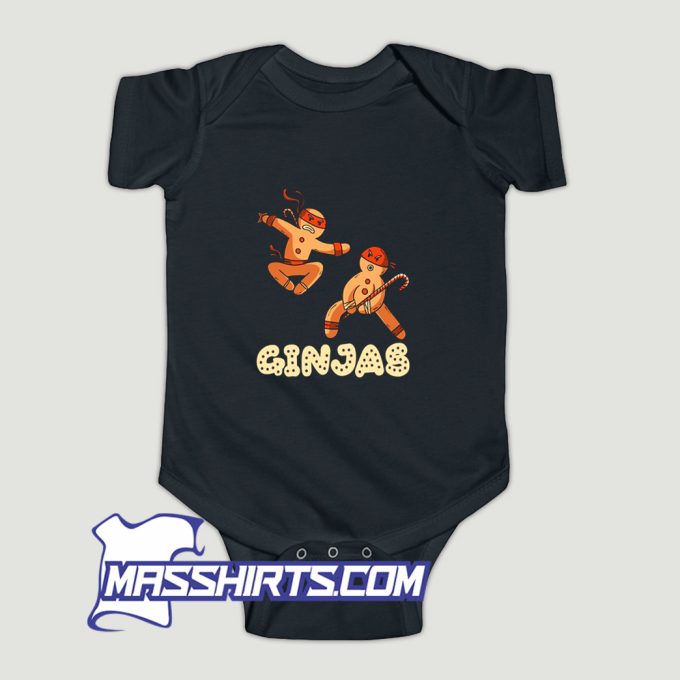 Christmas Ginjas Ninja Gingerbread Baby Onesie