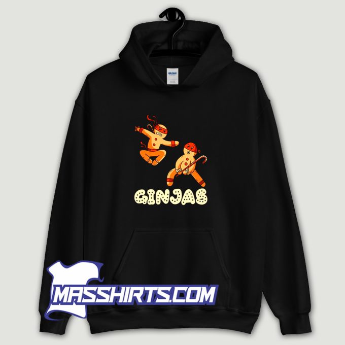 Christmas Ginjas Ninja Gingerbread Hoodie Streetwear