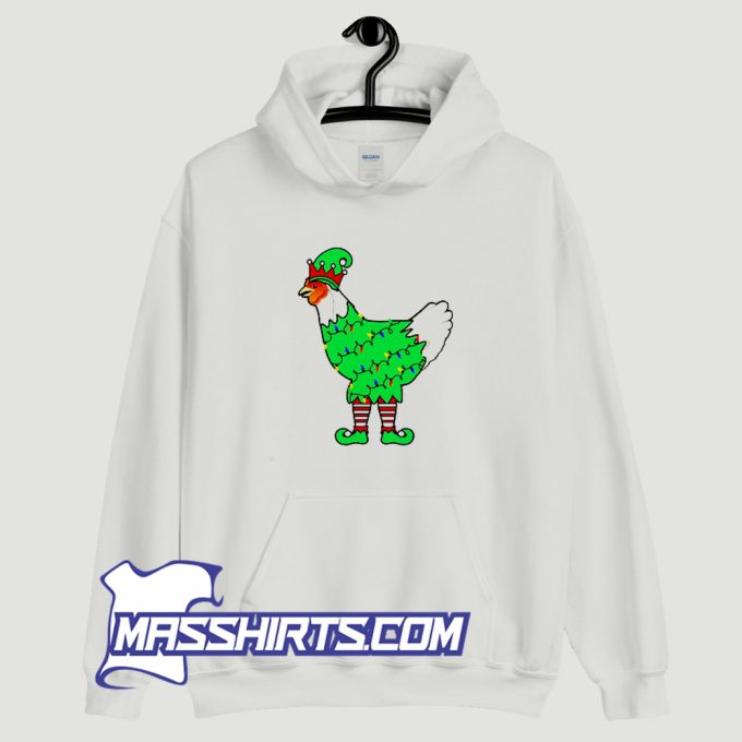 Christmas Lights Elf Chicken Hoodie Streetwear