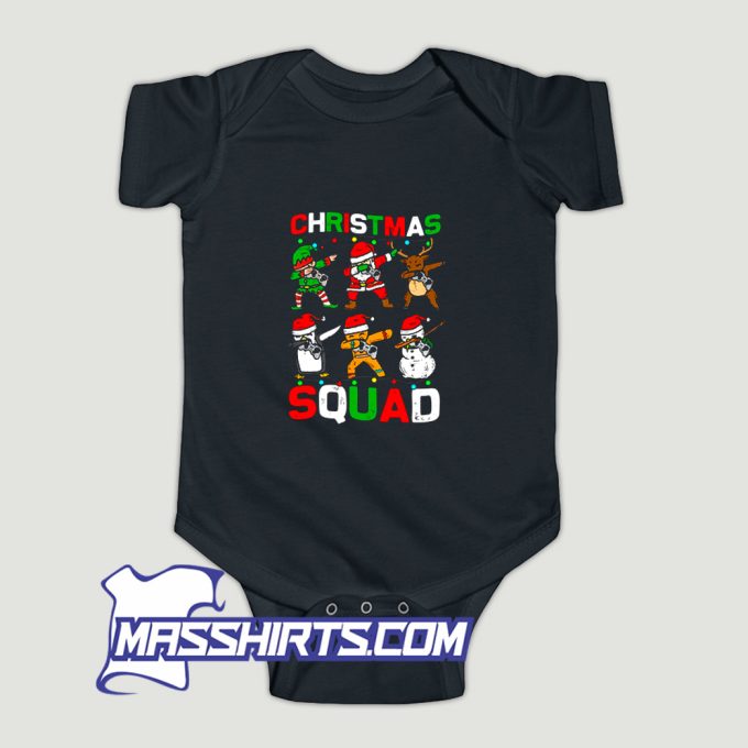 Christmas Squad Santa Dabbing Elf Baby Onesie