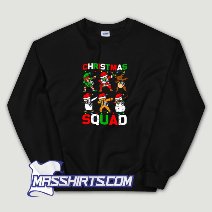 Christmas Squad Santa Dabbing Elf Sweatshirt