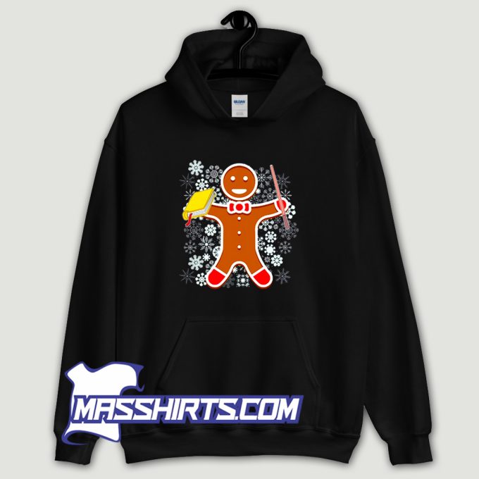 Classic Gingerbread Teacher Christmas Hoodie Streetwear