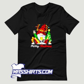 Cool Gnome Merry Christmas Lights T Shirt Design
