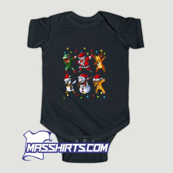 Dabbing Elf Santa Reindeer Penguin Snowman Gingerbread Baby Onesie