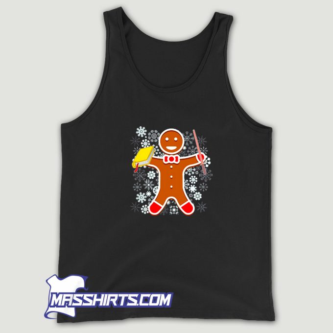 Funny Gingerbread Teacher Christmas Tank Top