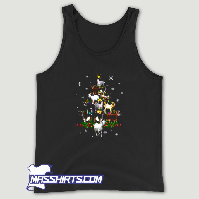 Goat Christmas Tree Lights Tank Top