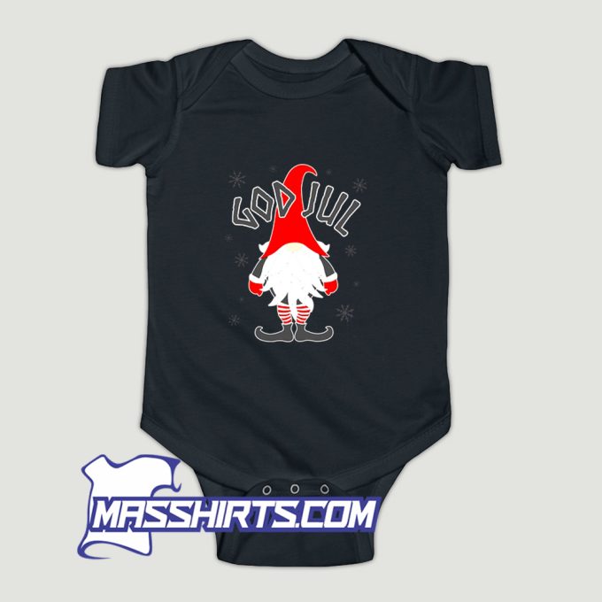 God Jul Gnome Christmas Baby Onesie