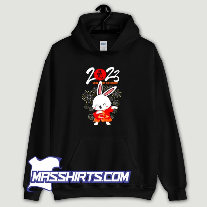 Happy New Year Dabbing Rabbit 2023 Hoodie Streetwear