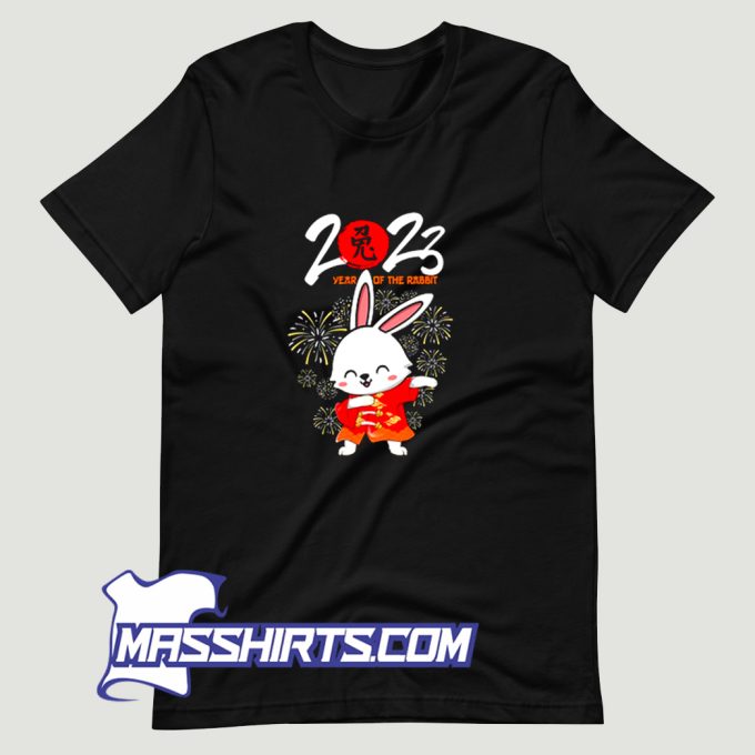 Happy New Year Dabbing Rabbit 2023 T Shirt Design