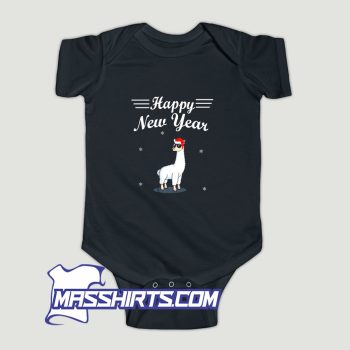 Happy New Year Llama 2023 Baby Onesie