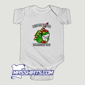 Kiss Me Under The Missile Toad Baby Onesie