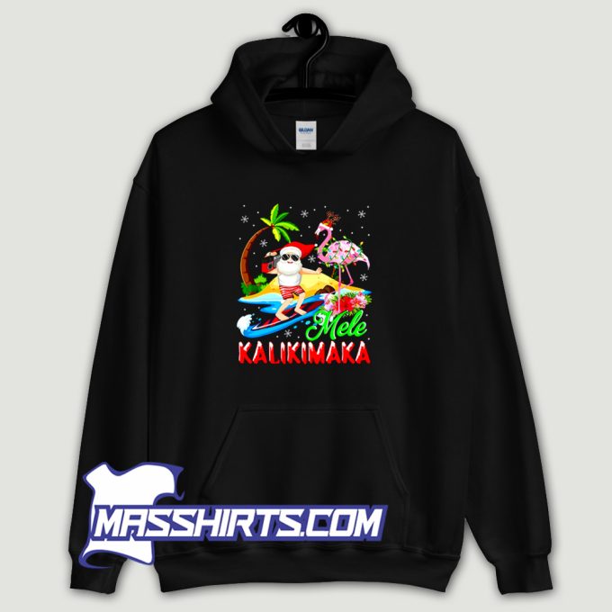 Mele Kalikimaka Merry Xmas Hawaiian Flaming Hoodie Streetwear