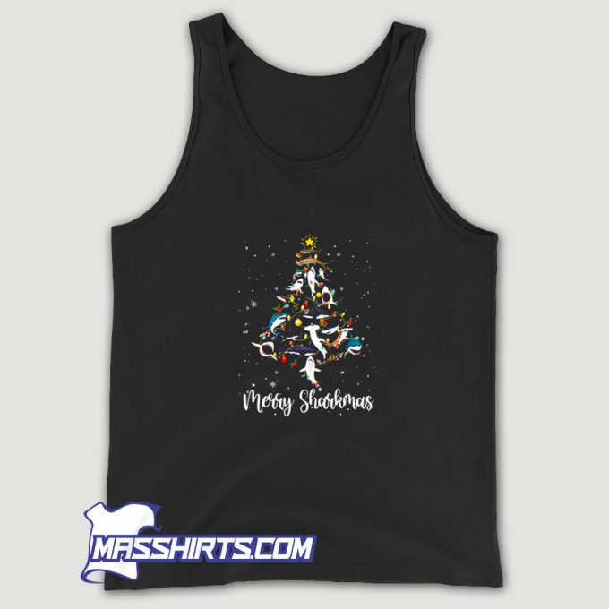 Merry Sharkmas Tree Tank Top