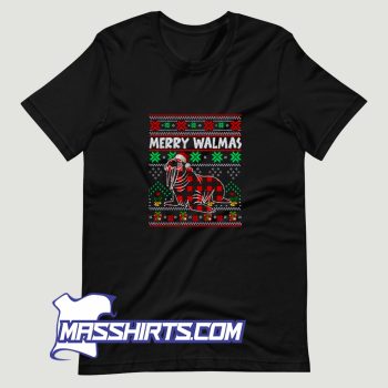 Merry Walmas Ugly Christmas Walrus Sea T Shirt Design
