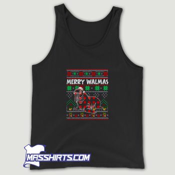 Merry Walmas Ugly Christmas Walrus Sea Tank Top