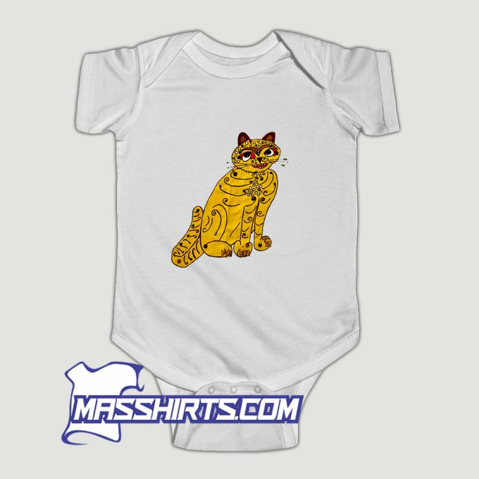 New Abba Yellow Cat Baby Onesie