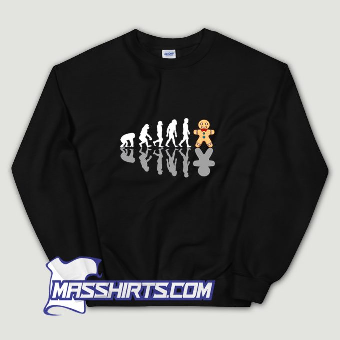 New Gingerbread Man Evolution Christmas Sweatshirt