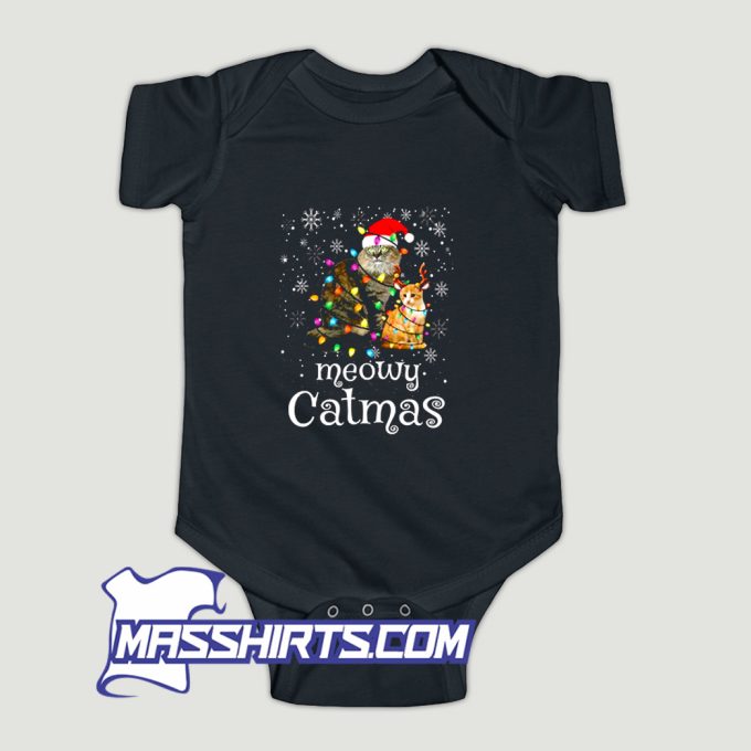 New Meowy Catmas Baby Onesie