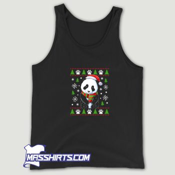 New Panda Ugly Christmas Santa Hat Tank Top