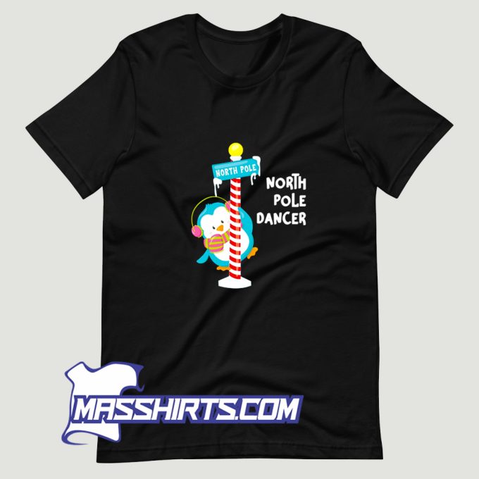 North Pole Dancer Penguin T Shirt Design