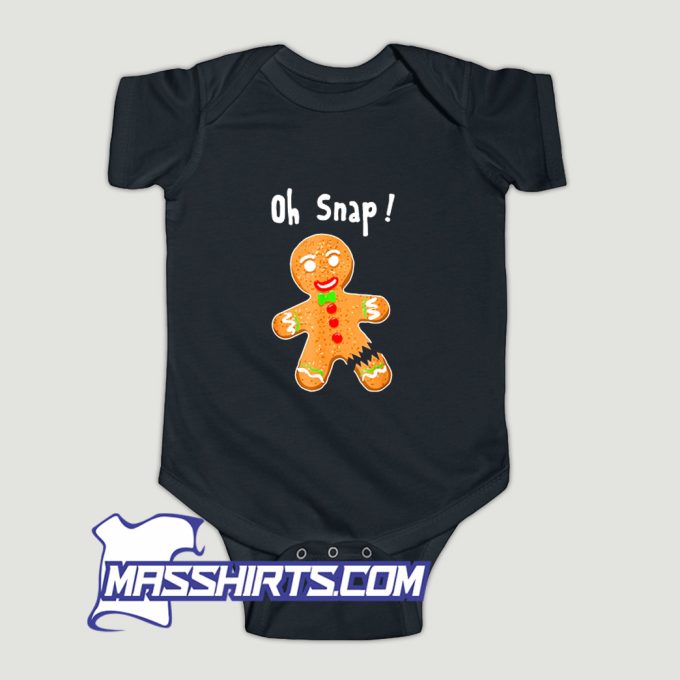 Oh Snap Broken Leg Gingerbread Baby Onesie