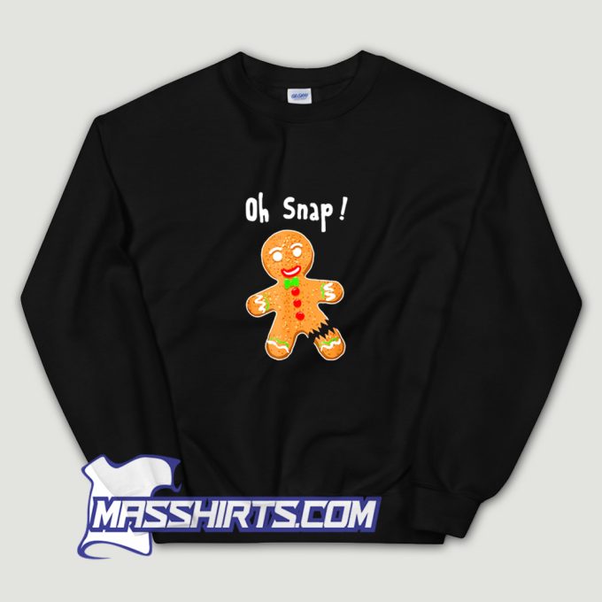 Oh Snap Broken Leg Gingerbread Sweatshirt