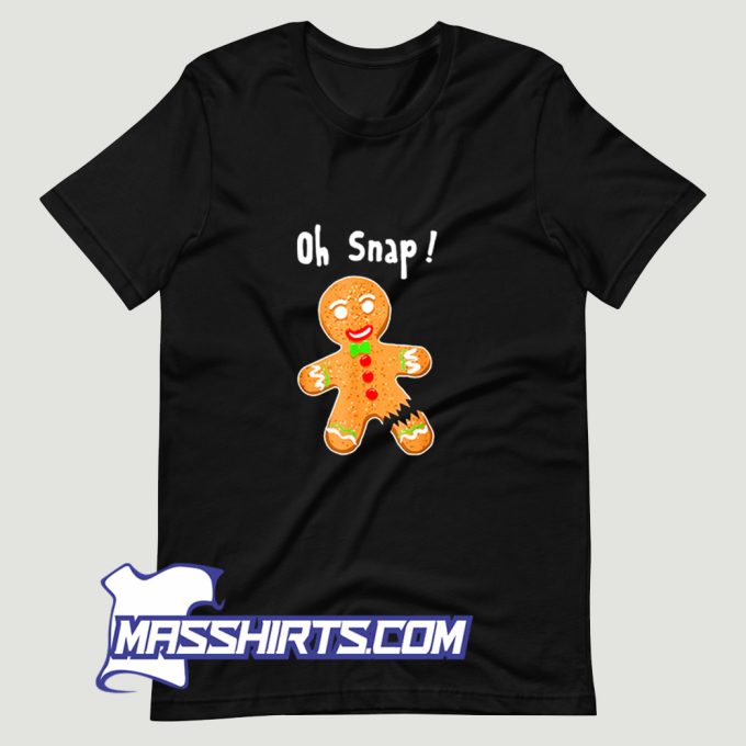 Oh Snap Broken Leg Gingerbread T Shirt Design