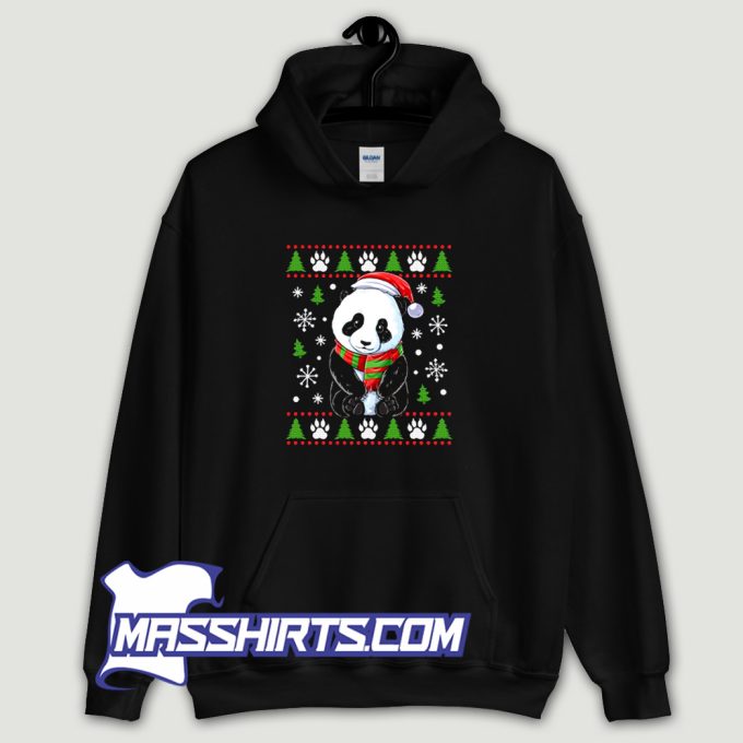 Panda Ugly Christmas Santa Hat Hoodie Streetwear