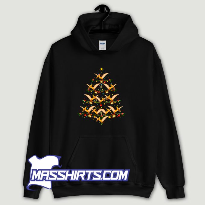 Pterodactyl Xmas Tree Hoodie Streetwear