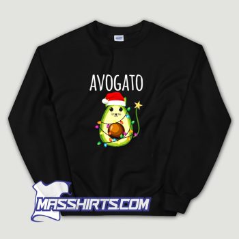 Santa Avocado Cat Sweatshirt