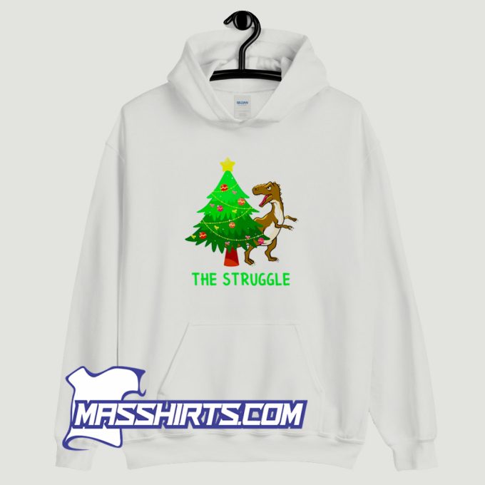 The Struggle Christmas T Rex Hoodie Streetwear