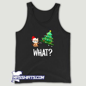 What Cat Pushing Christmas Tree Over Tank Top