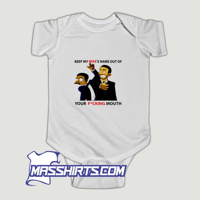 Will Smith Slapping Chris Rock Baby Onesie