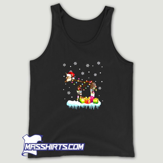 X Mas Okapi Christmas Lights Tank Top