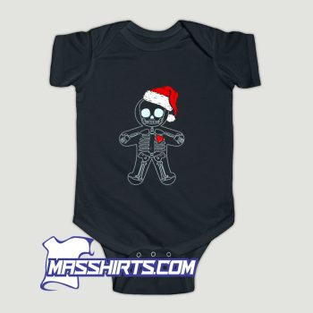 X Ray Gingerbread Man Skeleton Christmas Baby Onesie