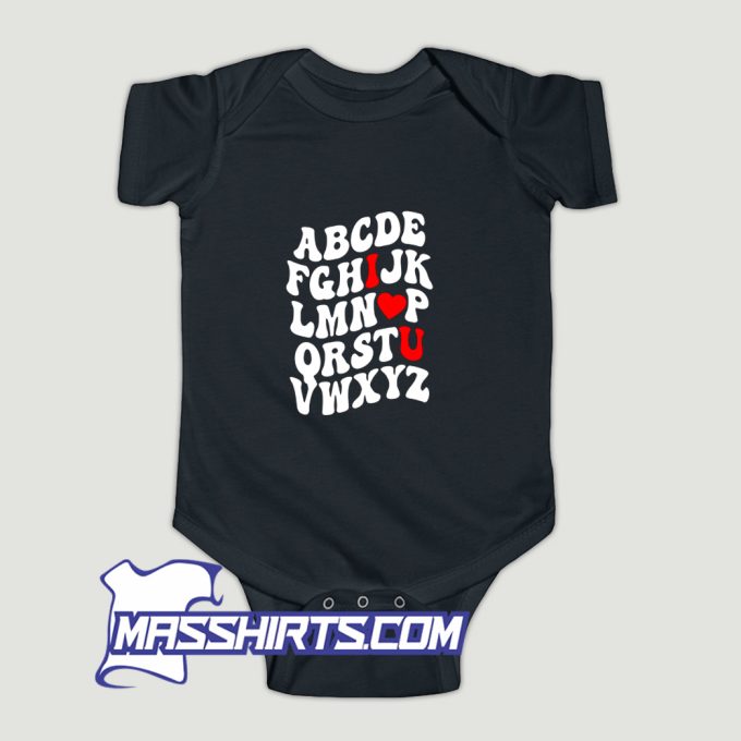 Alphabet Abc Love You Baby Onesie