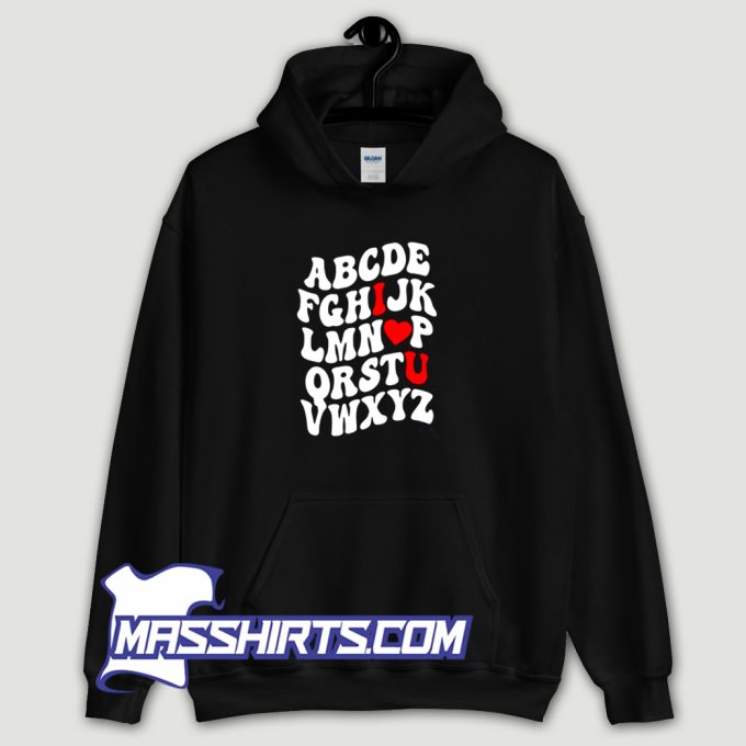 Alphabet Abc Love You Hoodie Streetwear