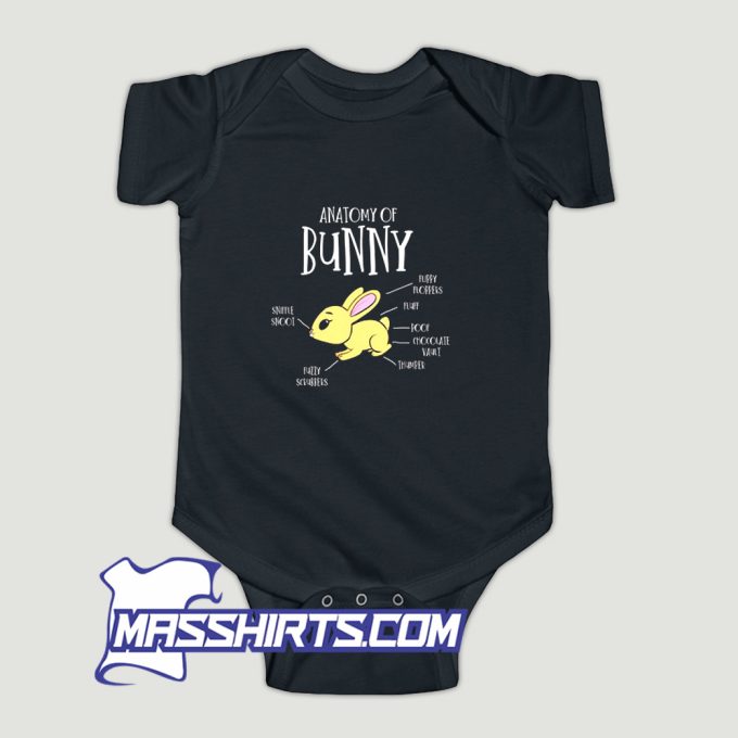 Classic Anatomy Of A Bunny Baby Onesie