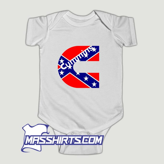 Cummins Confederate Flag Baby Onesie