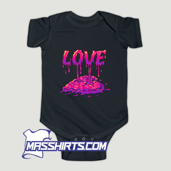 Love Melting Heart Valentine Baby Onesie