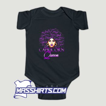 Purple Queen Capricorn Girl Baby Onesie