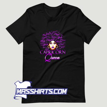 Purple Queen Capricorn Girl T Shirt Design