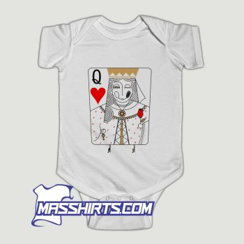 Queen Of Hearts Fitted Baby Onesie