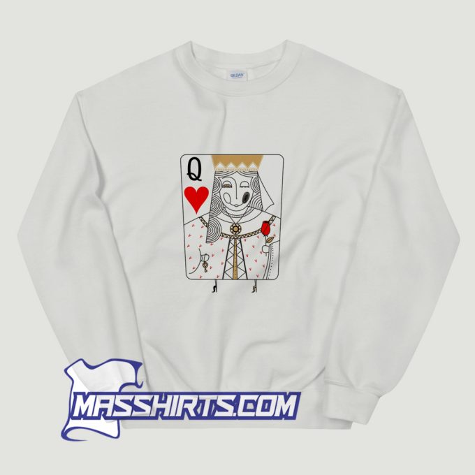 Queen Of Hearts Fitted Sweatshirt